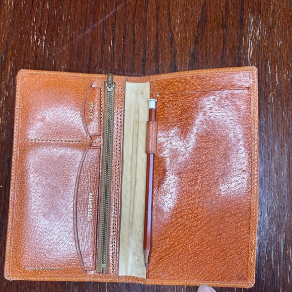 Vintage Pocket Book With Pencil Address book London 100% Pig Skin Wallet - Picture 2 of 16